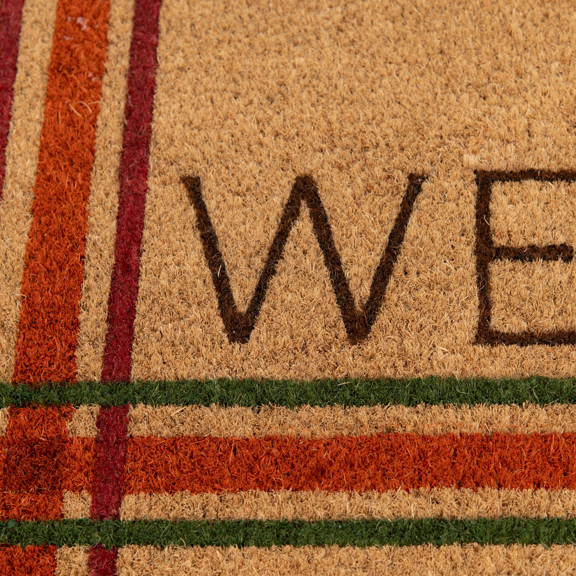 Way To Celebrate Plaid Pumpkin Welcome Coir Outdoor Mat, 18"x30"