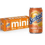Sunkist Orange Soda - 7.5 fl oz Mini Cans (Pack of 10)