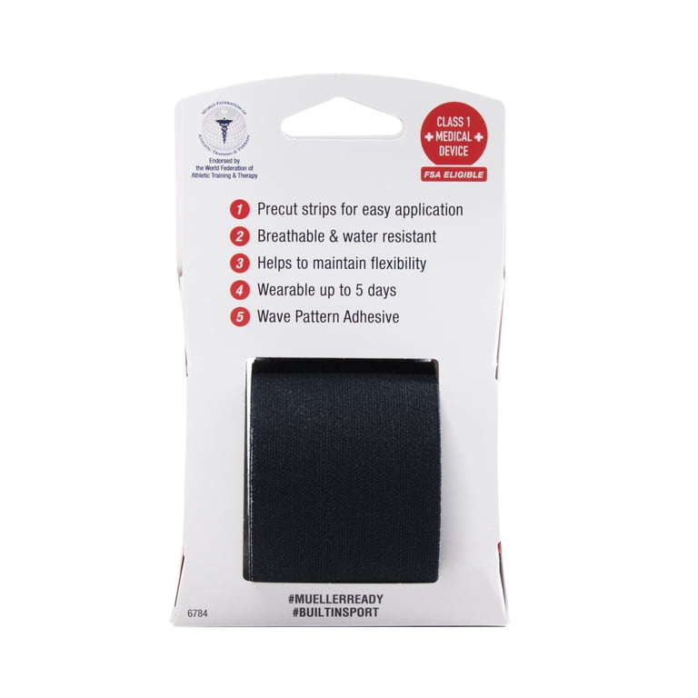 Mueller Typhoon Black Kinesiology Therapeutic Tape, 20 Strips photo 4