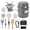 Green, variant on YAHHU 16-Piece Camping Cookware Set Hard Alumina Pot Mess Kit with Green Handle for Outdoor Picnic Backpacking Hiking Travel and Fishing - Lightweight Compact Portable Cooking Equipment