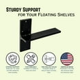 thumbnail image 4 of Pillars Customs Wall Stud Bracket, Free Floating Shelf Bracket, Countertop Bracket (22" L x 10" H), 4 of 5