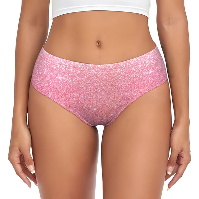 Balery Sparkly Glitter Ropa Interior de Algodón para Mujer con Dibujo – Braguitas Cómodas y Elásticas, Estilo Clásico-4X-Large
