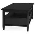 thumbnail image 3 of Warm Shaker Solid Wood 48 inch Wide Transitional Coffee Table in Black, 3 of 12
