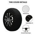 thumbnail image 2 of Naloa Ink Style Wave Dragon PVC Leather Spare Tire Wheel Cover for Car Truck SUV Camper Trailer Universal Fit many size17 inch, 2 of 6