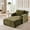 Green, variant on QuzyAor 65.4" Corduroy Boneless Chaise Lounge Sofa, Oversized Reading Chair with 3 Pillows, Deep Seat for Living Room Bedroom, Black