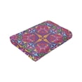 thumbnail image 5 of Kaleidoscopic Curved Shapes Pattern Throw Blanket, Super Soft Anti-Pilling Flannel Bed Blankets, 50"x40", 5 of 8