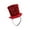 Red, variant on Nicky Bigs Novelties Adult Mini Glitter Mesh Top Hat Headband - Tiny Ringmaster Gatsby Chorus Dancer Tall Hat - Leprechaun Topper Halloween St Patricks Costume Accessory, Black, One Size
