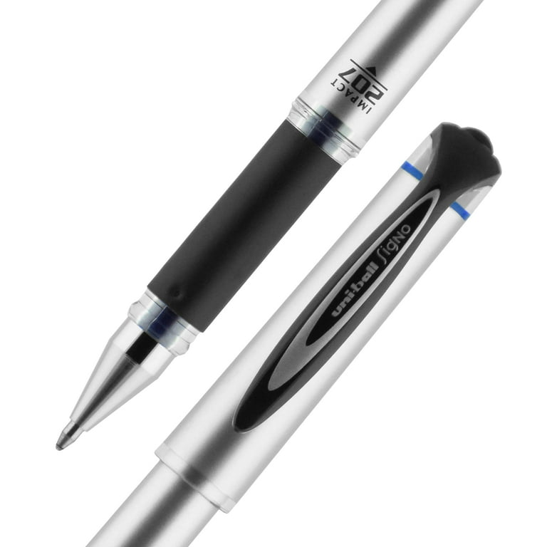 Uni-ball Signo 207 Impact RT Gel Pen – Bold 1.0mm Tip, Blue Ink, Smooth Writing