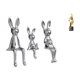 thumbnail image 1 of Escultura de figura sentada, adorno decorativo de arte abstracto, escultura de resina con forma de , adecuada para niños, cumpleaños, hogar., 1 of 8