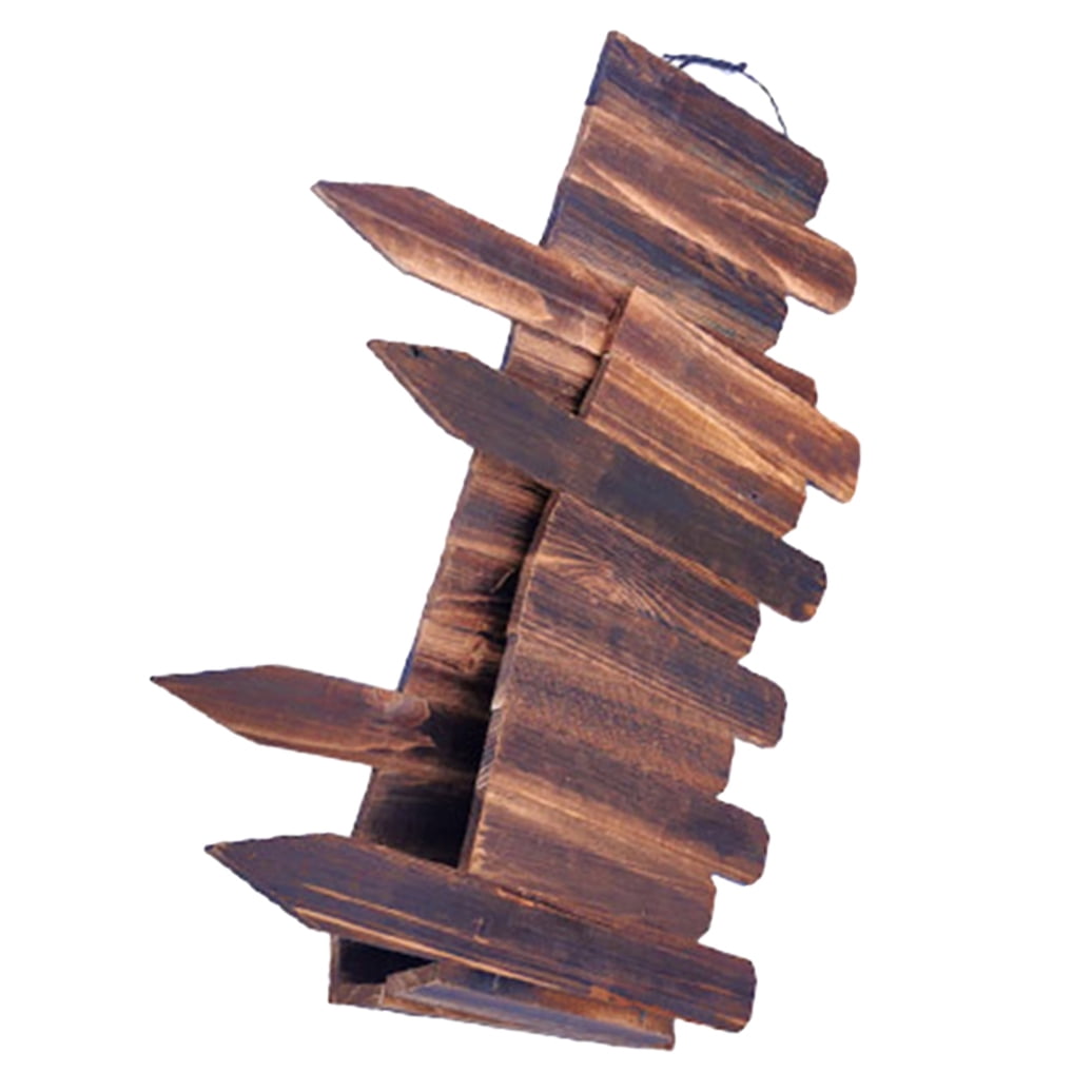 OUNONA Coffee Wood Garden Edging for Landscaping Fence, Natural Wood Border, Outdoor Yard Decoration, 1 Set