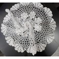 thumbnail image 3 of Cotton Handmade Crochet Lace Tablecloth Doilies Placemats Table Overlay Home Decor, White(Piano Cover Cloth), 3 of 9