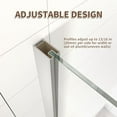 thumbnail image 2 of Frameless Neo-Angle Shower Enclosure, 35.56" D x 35.56"  x 72" H, 1/4" Tempered Glass, Pivot Door, Matte White , Reversible Installation, 2 of 7