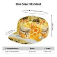 thumbnail image 6 of Haiem Honey Bee Classic Snapback Cap Flat Bill Hat Baseball Cap Adjustable Size Cotton Dad Hat, 6 of 9