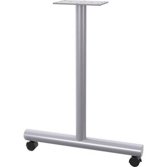 Lorell Relevance Tabletop Wheeled T-Leg Base 27.8" , 2" Caster - Material: Tubular Steel - Finish: Gray