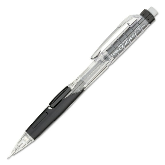 Pentel Twist-Erase Click Mechanical Pencil, 0.7 mm, HB (#2.5), Black Lead, Black Barrel