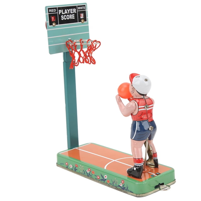 Jouet de Score à Remontoir, Joueur de Basketball Jouet Interactif Vintage pour Collection