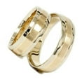 thumbnail image 4 of Pompeii3 Gold Matching His Hers Two Tone Wedding Ring Band Set, 4 of 5