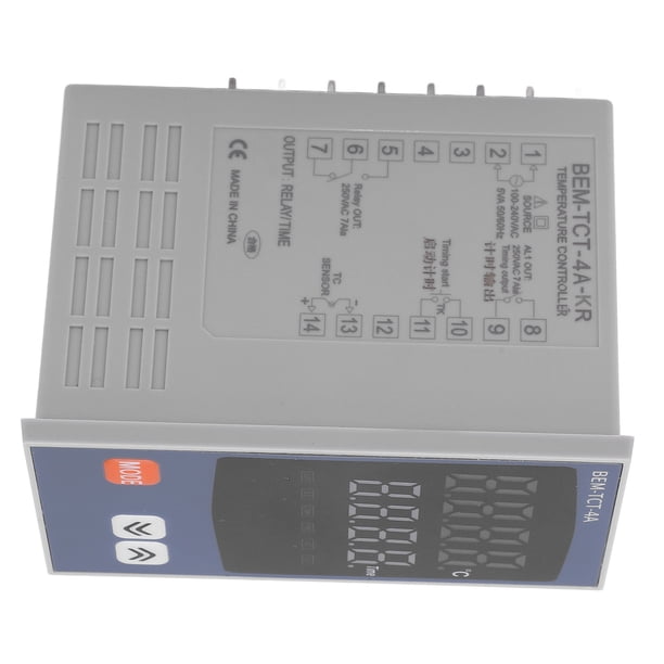 Controlador de temperatura con pantalla digital, controlador de temperatura BERM Máquina de prensado en caliente Controlador de temperatura Componente de control industrial Solución innovadora