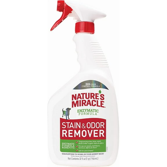 Nature’s Miracle Stain and Odor Remover Dog, 32 Ounces, Everyday Mess Enzymatic Odor Control Formula