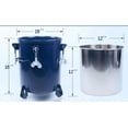 thumbnail image 7 of INTBUYING Paint Mixer Agitator Stirrer Pressure Feed Paint Mixer Pot Air Agitator Bucket with Casters 8 Gallon, 7 of 7