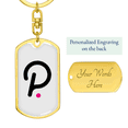thumbnail image 3 of Polkadot (DOT) Cryptocurrency Acier Inoxydable Ou 18k or Premium Pivotant Chien Tag Porte-Clés, 3 of 8