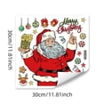 thumbnail image 3 of Glow in The Dark Santa Claus Snowflakes Decals Christmas Wall Stickers Window Clings for Christmas Decoration - Living Room Bedroom Home Decor, 3 of 5