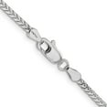 thumbnail image 3 of Solid 14K White Gold 2.2mm Franco with Lobster Lock Chain - 22", 3 of 8