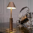 thumbnail image 4 of pitrice Dimmable Table Lamp Bar Decor Battery Desk Bedside Umbrella Bronze, 4 of 7