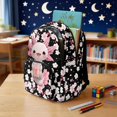 thumbnail image 3 of Yspwyqan Cherry Blossom Axolotl Kids Backpack Set for Girls Ages 8-15, 4 Piece Back to School Backpack, 17" Lightweight Large School Bags Set with Lunch Bag Pencil Case Water Bottle Bag, 3 of 7