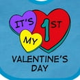 thumbnail image 4 of Inktastic 1st Valentine's Day Hearts Boys or Girls Baby Bib, 4 of 4