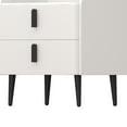 thumbnail image 4 of Jopath Nightstand with 2 Drawers,Modern Marble Beside Table End Table for Bedroom,White02, 4 of 7