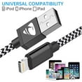 thumbnail image 4 of Aioneus 3FT Cable Nylon Braided Charger Cable, USB A Charging Cords Compatible with iPhone 13/12, White, 4 of 7