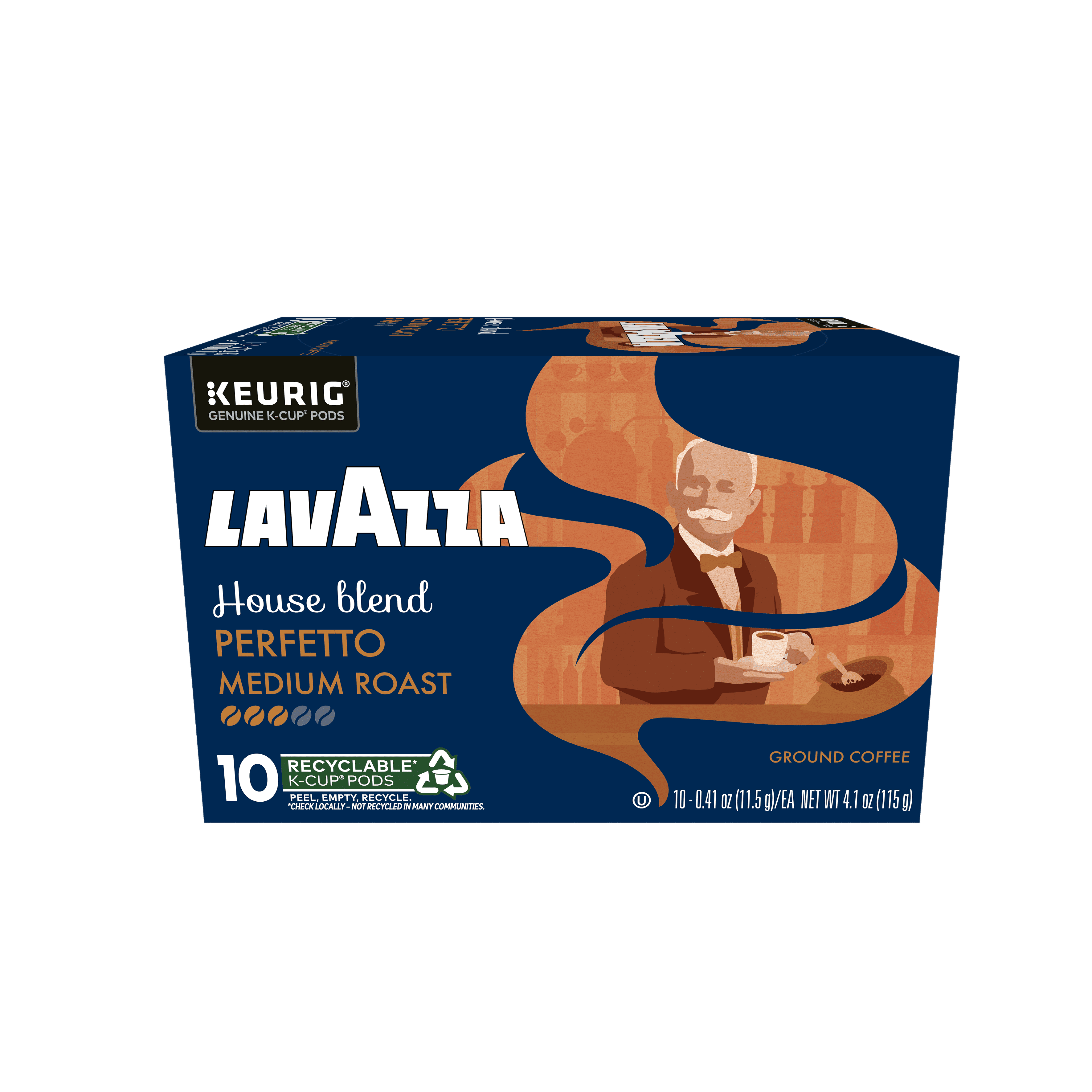 Lavazza House Blend Perfetto Keurig K-Cup® Pods, Medium Roast, 100% Arabica (60 Pods)