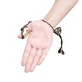 thumbnail image 2 of Protector de dedo de tiro con arco con anillo para pulgar, protector de dedo de arco de latón y cuero, guante de tiro grueso ajustable para arco de caballo, arco recurvo, 2 of 5