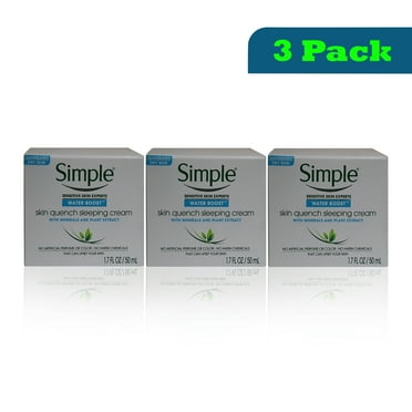 Simple Water Boost Skin Quench Sleeping Cream 1.7 oz Pack Of 3