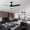 thumbnail image 4 of Wellspeed 48 in. Smart LED Ceiling Fan, 3-Blade, Indoor Matte Black, Work with Alexa and App Control, 4 of 16