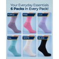 thumbnail image 5 of Pembrook Unisex Non-Binding Diabetic Ankle Socks, Bright Colors, Large, 6 Pairs, 5 of 7