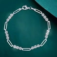 thumbnail image 2 of Paper Tennis Bracelet White Round Cut 4 Ct Moissanite Women 14K White Gold Plated, 2 of 4