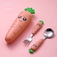 thumbnail image 4 of Utensilios de alimentación para bebés, juego de cubiertos de dibujos animados, tenedor, cuchara, utensilios de cocina, utensilios para pastel, verduras, cucharadita, 1/3 piezas, 4 of 4