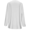 thumbnail image 5 of Sakmal Womens Blouses White Button Down Knit Fashion Sweaters Long Sleeve Solid V Neck Blouses for Women, 5 of 5