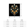 thumbnail image 5 of Durable Soft Flannel Blanket - Cozy Floral Design with Sunflowers Daisies & Tulips - Perfect for Sofa Travel Bed & Chair, 5 of 7