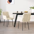 thumbnail image 1 of vidaXL Dining Chairs 2 pcs Cream Velvet, 1 of 5