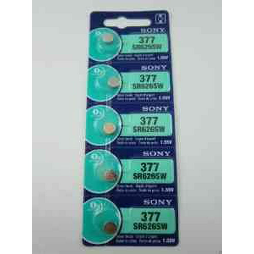Sony Batteries SR626SW 377 Silver Oxide Watch Battery On Tear Strip