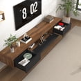 thumbnail image 2 of Blotout 78.7''Minimalist Floating TV Stand, Modern Wall-Mounted Media Console with 4 Drawers, Soft Close Hydraulic Cabinets, Round Corner & Cable Management for Wall-mounted TV Up to 90'', 2 of 8