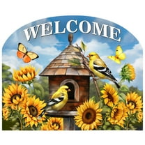 Briarwood Lane Goldfinches and Sunflowers Acrylic Art Sign