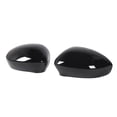 thumbnail image 2 of 2 Pcs Door Side Rearview Mirror Cover Cap Left Right Wing Mirror Cover Replacement for Fiat 500 2007 to 2020 Glossy Black, 2 of 5