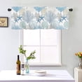 thumbnail image 2 of Summer Starfish Coral Kitchen Curtains Valances for Windows Beach Coastal Seashell Window Curtain 54x18 Inch Blue White Short Rod Pocket Bathroom Treatment Valance for Living Room Bedroom Decor, 2 of 6