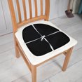 thumbnail image 4 of Serbasic PU Leather Dining Chair Seat Covers Waterproof Bar Stool Slipcovers Stretch Elastic Chair Cushion Cover Protector Wipeable Washable Barstool Seat Pads for Kitchen Home Cafe (14"-18"),1 Pack, 4 of 7