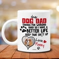 thumbnail image 6 of Personalized Best Dog Dad Mug Thanks For Working Hard Dogs Coffee Mugs Cup 11oz 15oz Birthday Christmas Father's Day Gifts From Daughter Son For Puppy Lovers Owners Custom Name Photo, 6 of 8