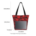 thumbnail image 3 of Fotbe Red Skulls 3 Bolsa de Playa con Estampado, Bolsa de Hombro, Bolsa de Mano Espaciosa, Bolsa de Viaje Ligera, Bolsa de Compras Versátil, 3 of 6